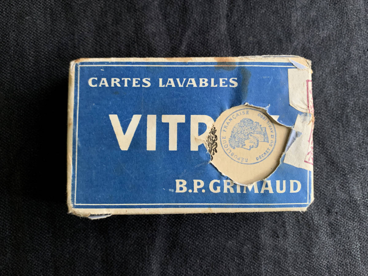 デッドストック 未開封 フランス 19世紀 B.P Grimaud トランプ デッキ カード 53枚 完品 ピケ 西洋カルタ タロット 絵札 美術 アンティーク拍卖