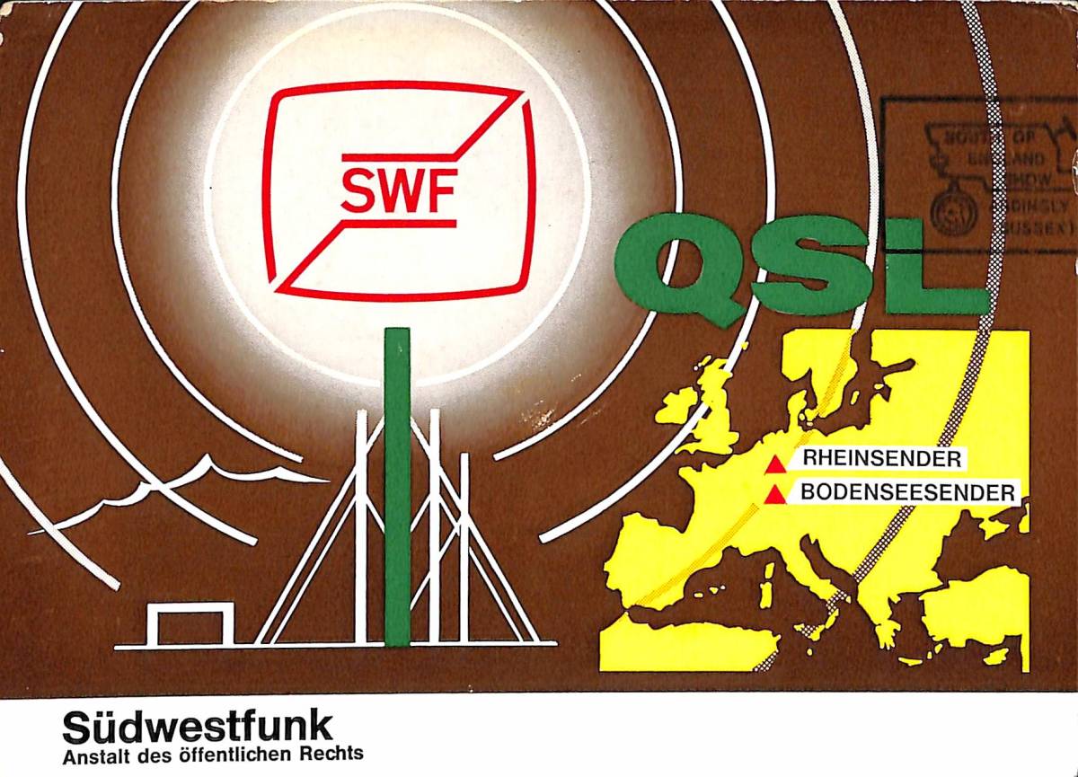 BCL★ベリカード★SWF・南西ドイツ放送+おまけ★SONY★マイクインマチックSTEREO★ステレオカセットコーダー★CF-2500サービスガイド付拍卖