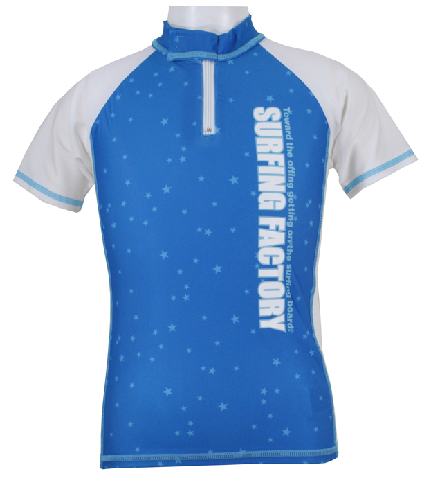 新品 Theme Park キッズボーイズラッシュガード 子供用ラッシュガード サイズ130cm カラー ブルー拍卖