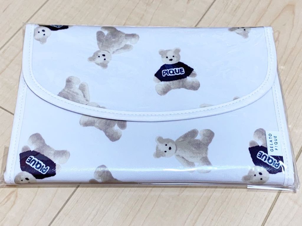 正規品 新品 gelato pique ジェラートピケ ベアモチーフ 母子手帳ケース BEG ベージュ ジャバラ 未使用 紙タグ付き 最安送料230円拍卖