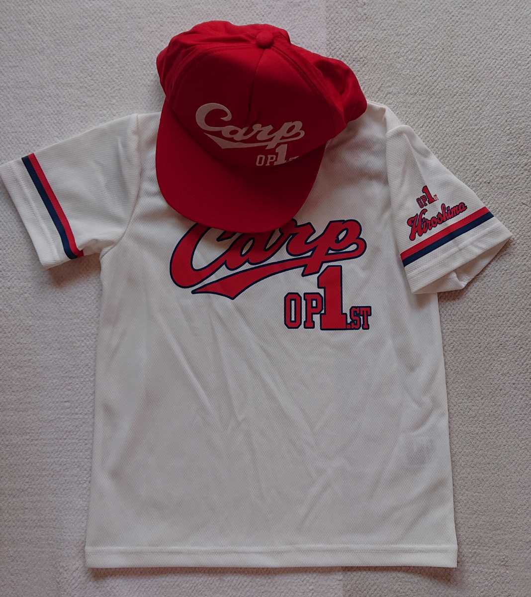 ★新品 広島東洋カープ ユニフォーム型Tシャツ&キャップセット CAP Tシャツ Carp 広島 カープ 拍卖