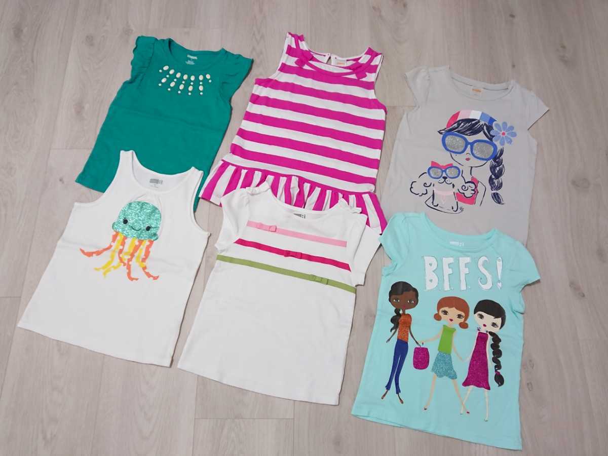 美品★ジンボリー&クレイジー8★4歳~5歳★トップス6点セット★XS~S★GYMBOREE/crazy8★インポート子供服★海外★タンクトップ/Tシャツ拍卖