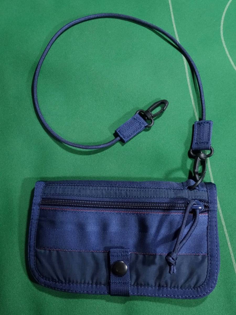 □ブリーフィング USA製 グラミチ BEAMS コラボ 別注カーゴパンツ付属 コード付き 2つ折り ウォレット ネイビー ほぼ未使用!!!□拍卖