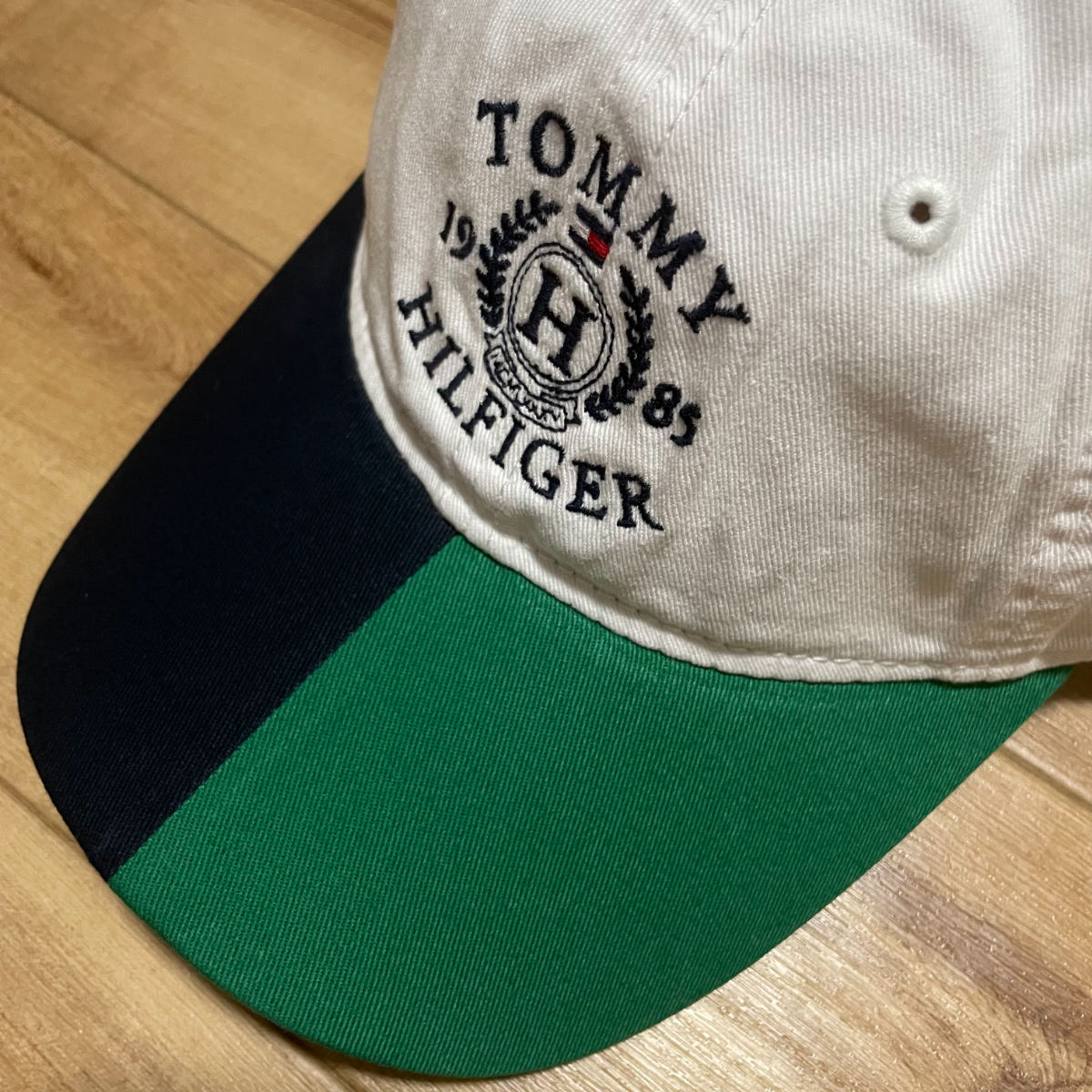 【USA正規品】 トミーヒルフィガー TOMMY HILFIGER 帽子 キャップ ストラップ調節 バイカラー 紺×緑 刺繍 コットン100% (11)拍卖