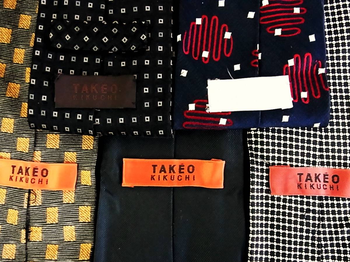 ■即決セール■J0588■ 5本セット全て タケオ キクチ【菊池 武夫】ネクタイ拍卖