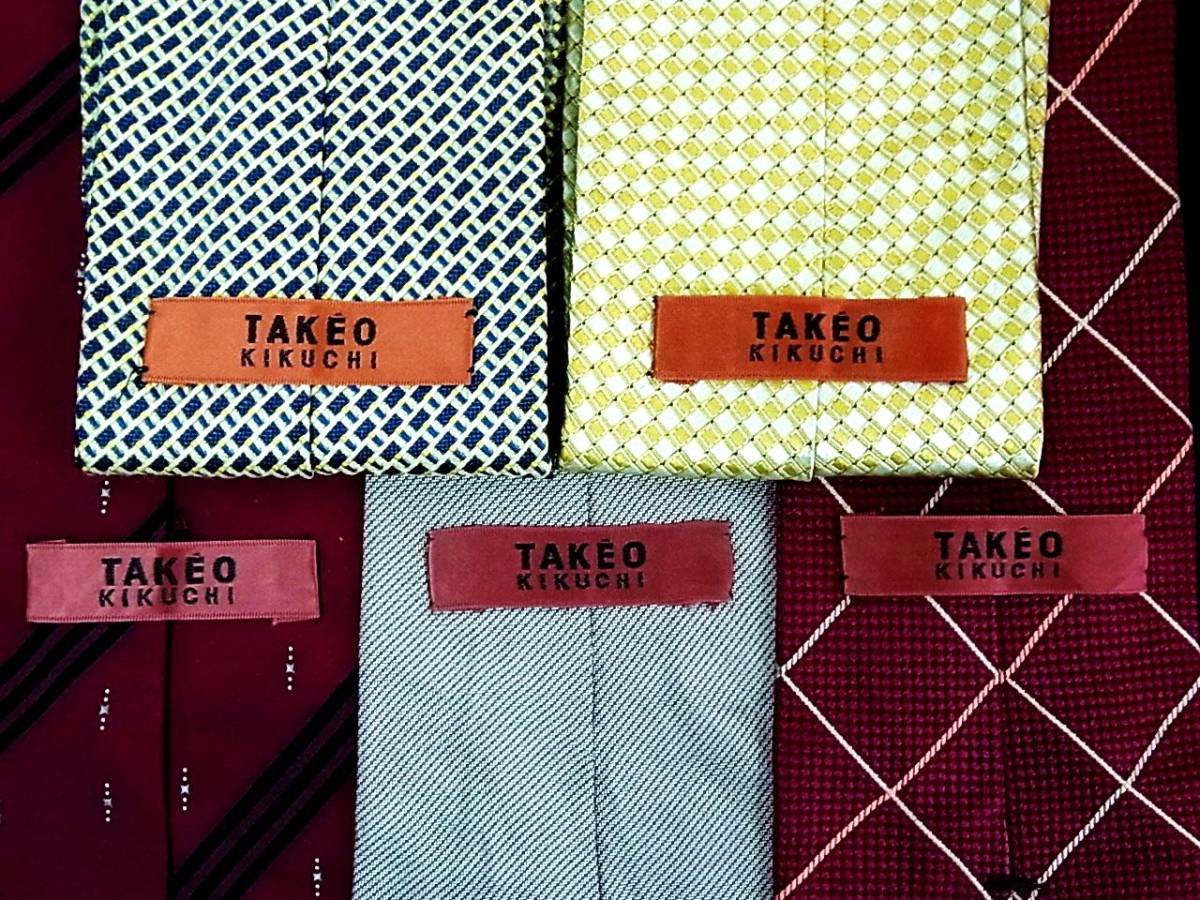 ■即決セール■J0617■ 5本セット全て タケオ キクチ【菊池 武夫】ネクタイ拍卖