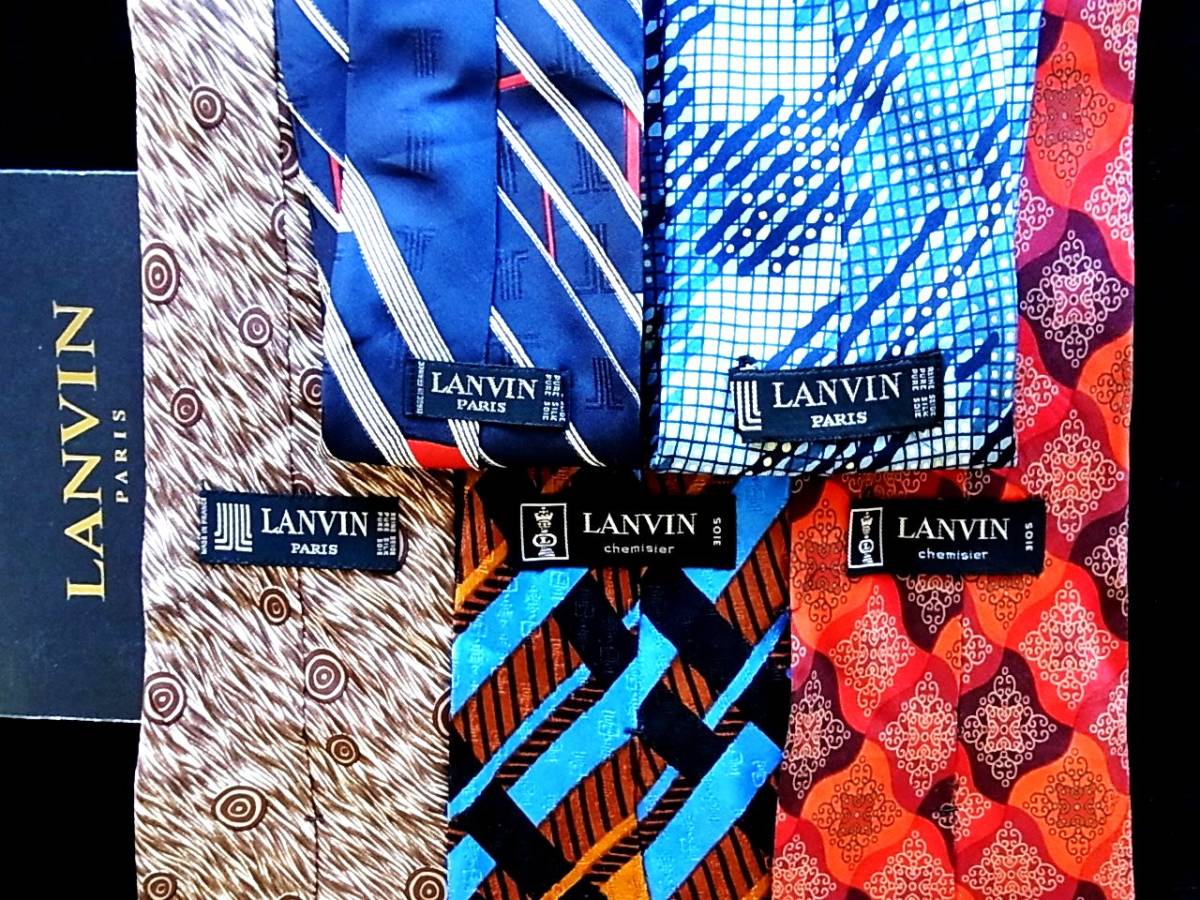 ■即決セール■J0673■ 5本セット全て ランバン【LANVIN】ネクタイ拍卖
