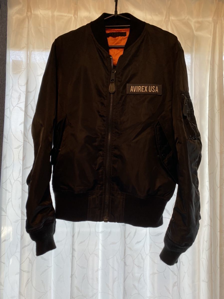AVIREX アヴィレックス MA1 Mサイズ 黒色 春秋用 試着のみ新品未使用です。拍卖