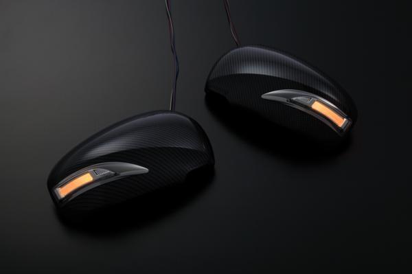 ZVW35 プリウス PHV LEDウインカーミラー フット付 カーボン 橙拍卖
