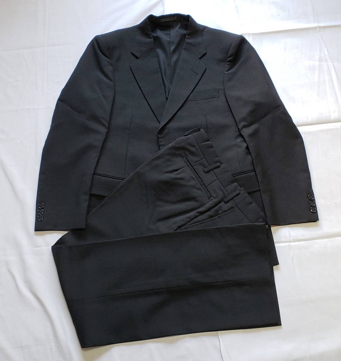 洋24 紳士用 ブラックスーツ シングル 夏用 YA5拍卖