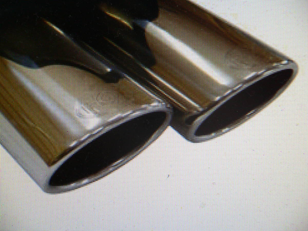 ★★ FOX 純正品 アバルト 124 スパイダー 106×71mm オーバル 斜め ダブル 左右 リアマフラー FIAT 用 ⑳ ★拍卖