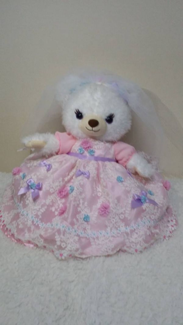 ☆お顔厳選☆ ユニベア パフィ ユニベア ぬいぐるみ専用コスチューム ドレス ピンクフローラル THE HANY拍卖