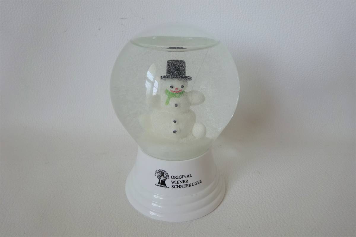 オーストリア製/ORIGINAL WIENER SCHNEEKUGEL/スノードーム【黄色い風船を持ったスノーマン/雪だるま】VIENNA SNOW GLOBE/MADE IN AUSTRIA拍卖