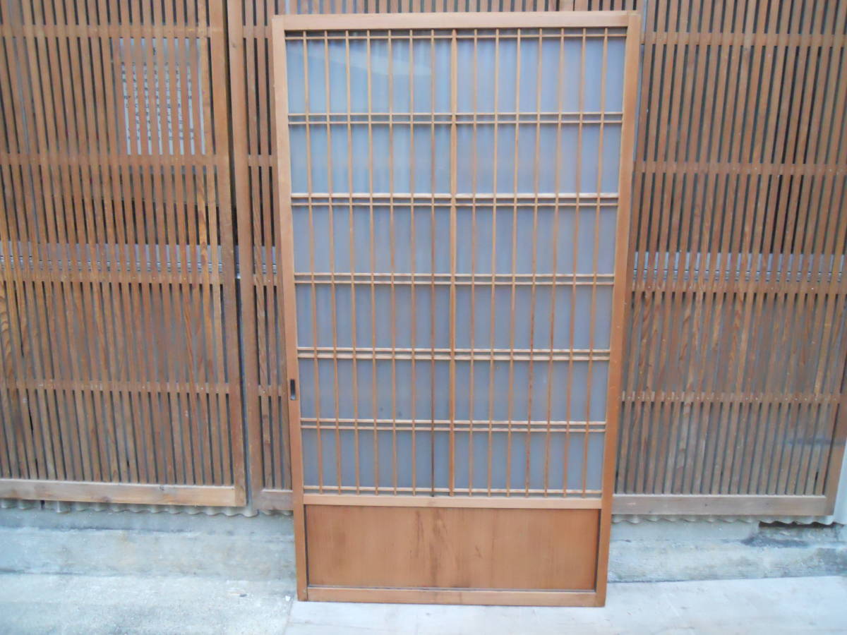 最終値下げ!M7851 50~100年前 京都古民家 ガラス引戸 高176cm横98cm奥3cm【送り先は会社 事務所 店舗限定】【個人様は西濃運輸局留め】拍卖