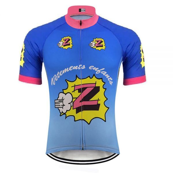 新品 サイクルジャージ XXLサイズ レトロデザイン No115 フランス フルジップ 半袖 ウェア メンズ サイクリング スポーツ MTB ロードバイク拍卖