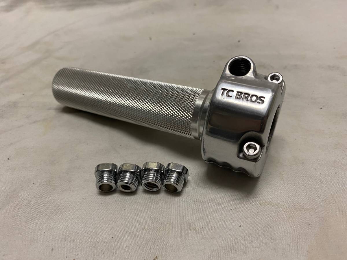 TC BROS製 1インチ スロットル シングルケーブル用 ハーレー ショベル パンヘッド ナックル ツインカム スポーツスター エボ カスタム拍卖