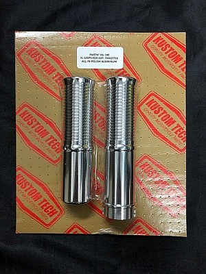 KUSTOM TECH製 カスタムテック グリップ スロットル オールポリッシュ アルミ ドラッグスター400 ドラッグスター250 SR400 ビラーゴ XS拍卖