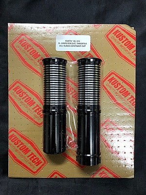 KUSTOM TECH製 カスタムテック グリップ スロットル ブラック コントラストカット ジャズ50 スティード400 マグナ250 マグナ501 シャドウ拍卖
