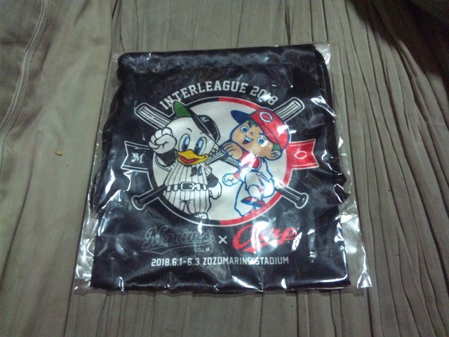 【カグ-新品】(広島カープ)カープ×千葉ロッテマリーンズ 交流戦コラボ巾着拍卖