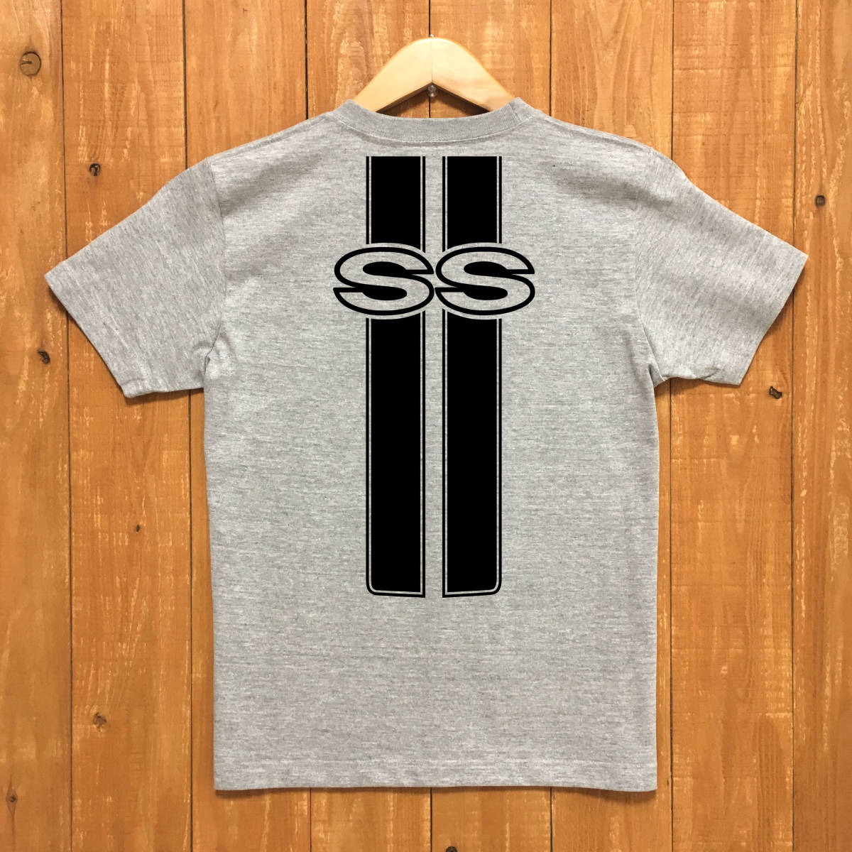 ■ SS Tシャツ■Lサイズ(グレーxブラック) シボレー アメ車 アメリカ CHEVROLET CHEVY SS拍卖