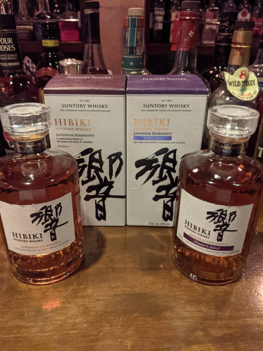 ジャパニーズハーモニー旧ボトル&響マスターズセレクト旧ボトル(空港免税店限定品)拍卖