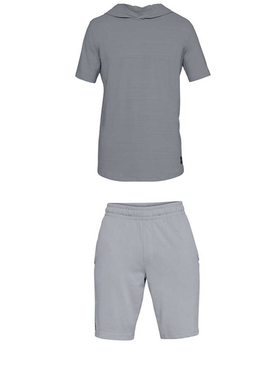 ○新品UNDER ARMOUR(アンダーアーマー)スポーツスタイル ショートスリーブフーディー シャツ パンツ 上下セット サイズSM拍卖