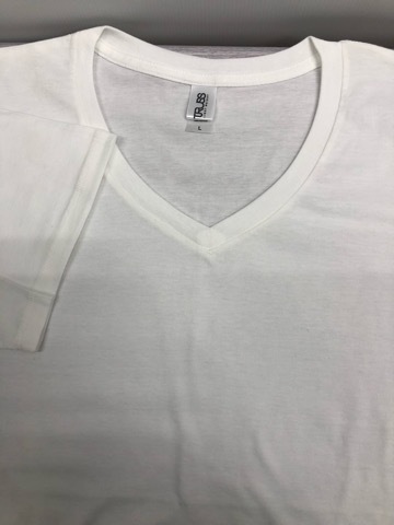 半袖Tシャツ Vネック 無地 天竺 M 白 TRUSS★未使用格安! 拍卖