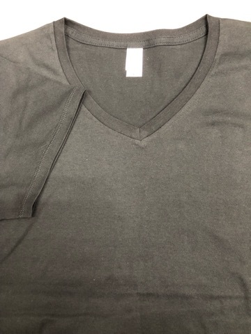 半袖Tシャツ Vネック 無地 天竺 M 黒 TRUSS★未使用格安! 拍卖