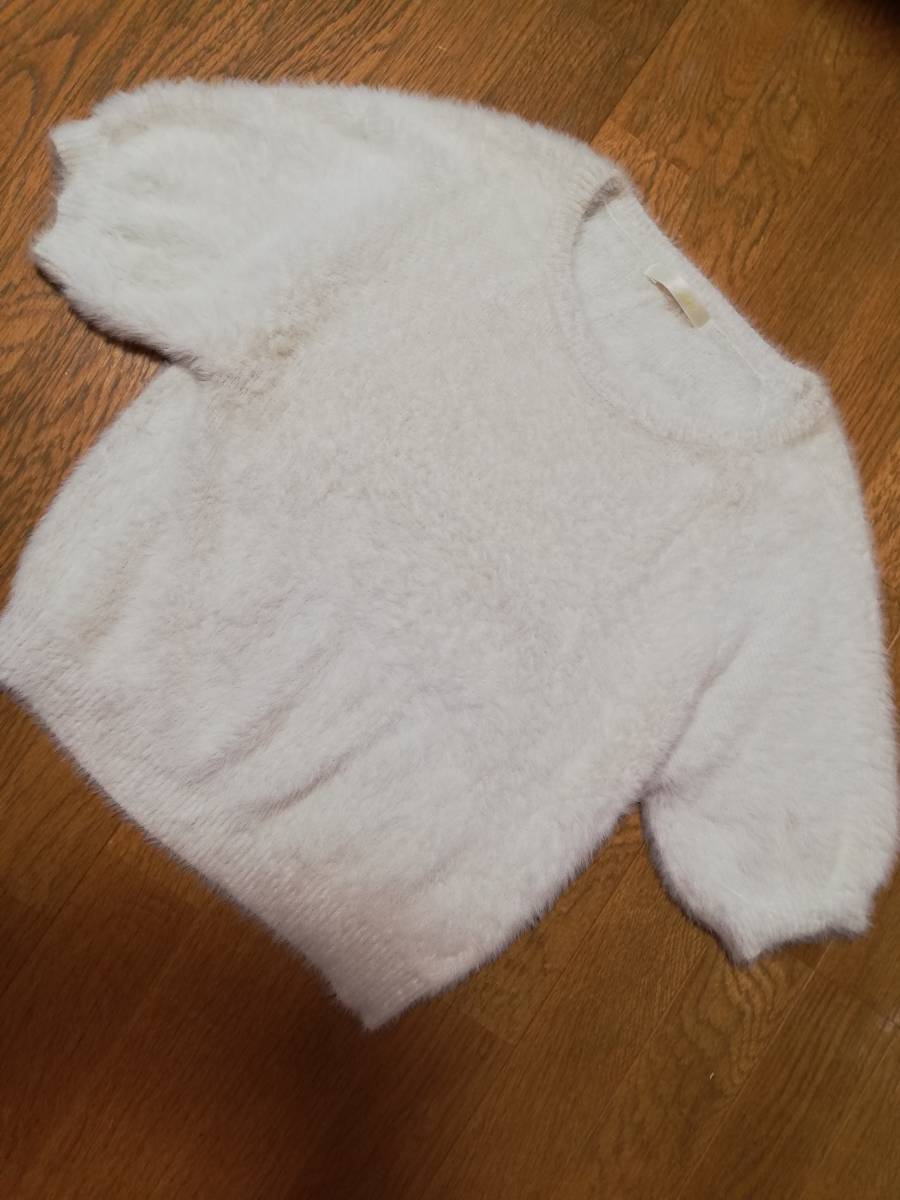 ココディール 美品 白 ふわふわモコモコ セーター サイズ2拍卖