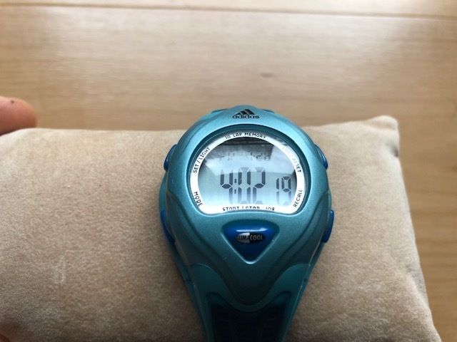 良品程度 レア adidas アディダス デジタル 10-0215 水色 ブルーカラー CLIMA COOL クオーツ ボーイズ 腕時計拍卖