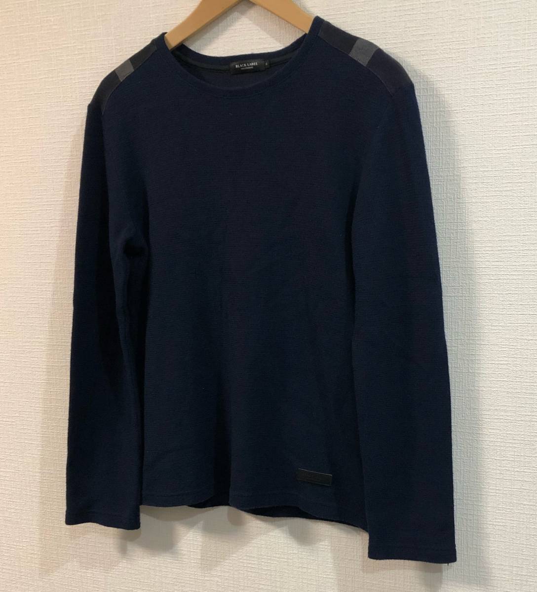 美品 ブラックレーベルクレストブリッジ 肩チェック ニット サイズM 羊毛 BLACK LABEL CLRESTBRIDGE拍卖