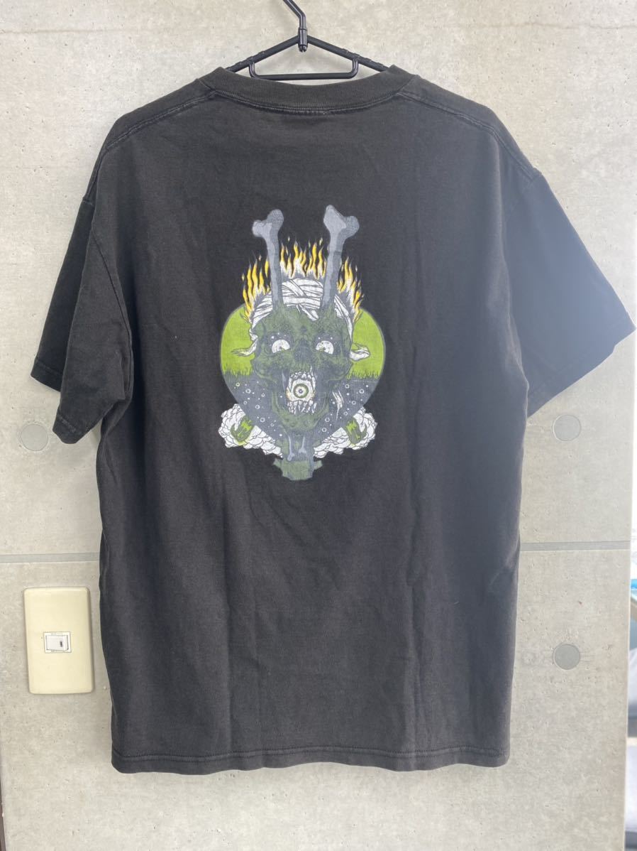 90'S ゾーラック パスヘッドTシャツ ヴィンテージ サイズL ブラック ZORLAC PUSHEAD Tシャツ オールドスケート拍卖