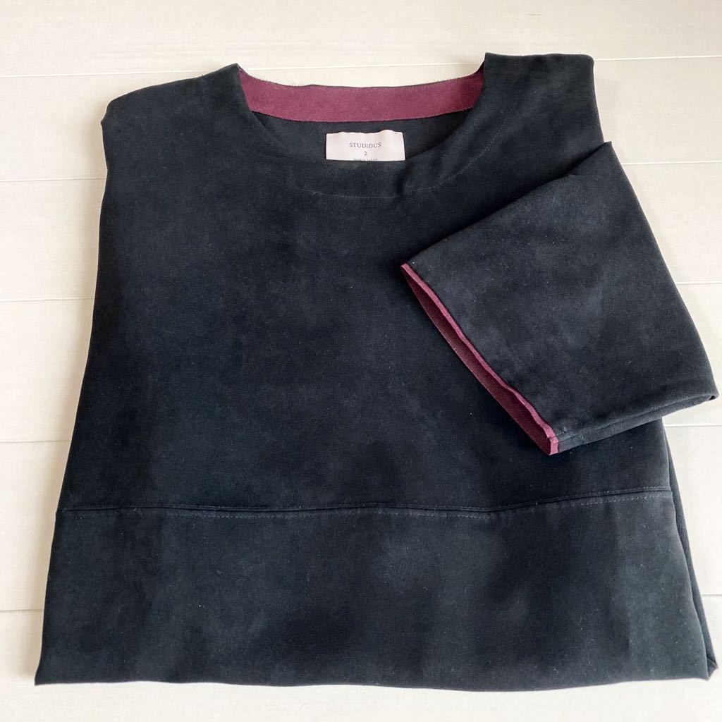 STUDIOUS Tシャツ スウェード STUDIOUSトップス ステュディオス Tシャツ STUDIOUSカットソー STUDIOUSマイクロスウェードT スエード拍卖