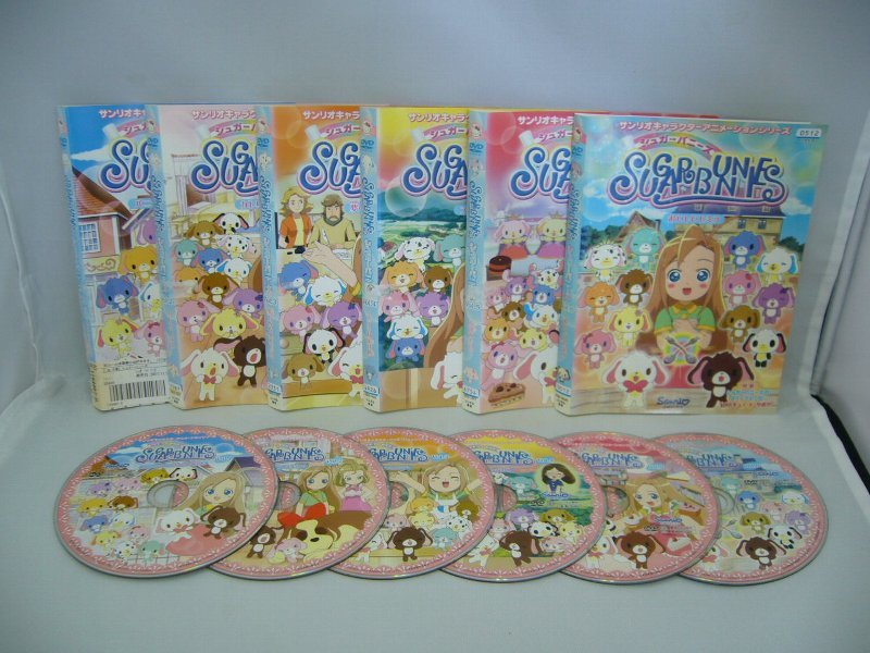 090-1581 送料無料 シュガーバニーズ 全6巻 ディスクとジャケットのみ レンタル版※ジャケットに色あせ有 ディスクにキズ・中心部にヒビ有拍卖