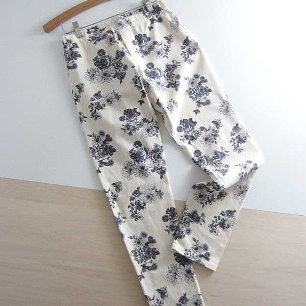 春夏 送料無料 *Spick&Span* スピック&スパン 花柄スリムストレッチパンツ 38 ♪拍卖