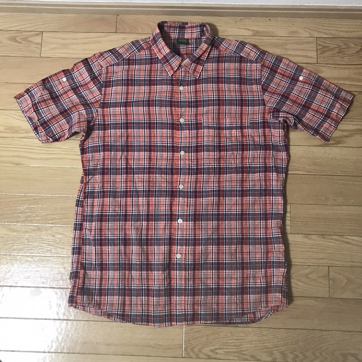ユニクロ UNIQLO チェック柄シャツ original wash サイズL 新品拍卖