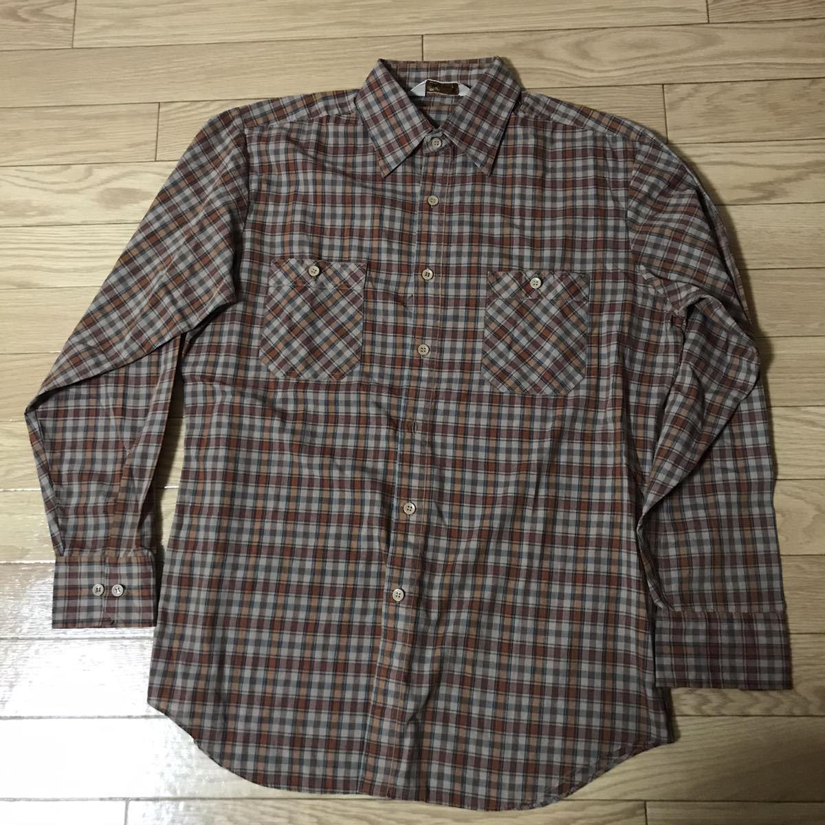 kingsport チェックシャツ 長袖 ストリート 1回着用 美品 アメカジ サイズM拍卖