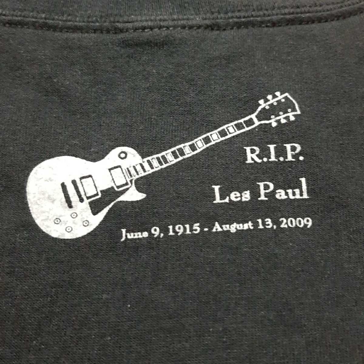 RIP Les Paul 1915-2009 レス・ポール 追悼 Tシャツ ブラック Sサイズ anvil製拍卖