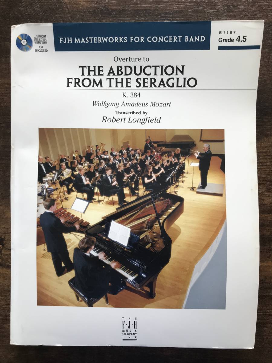 送料無料/吹奏楽楽譜/W.A.モーツァルト:歌劇 後宮よりの逃走 序曲/ロバート・ロングフィールド編/試聴可/後宮からの誘拐拍卖