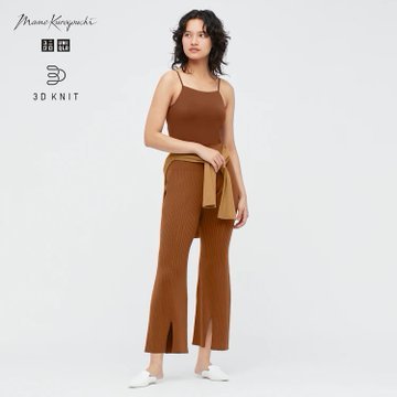 ユニクロ 3Dリブフロントスリットパンツ拍卖