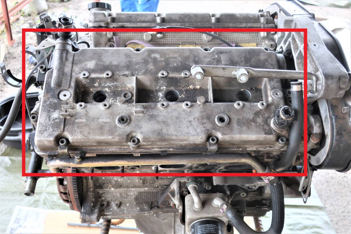 H10 E-932A1 アルファロメオ 156 E/G 32401 V6 2.5 純正 リア側 タペットカバー シリンダーヘッドカバー / 60658907 B813 / 96500km拍卖