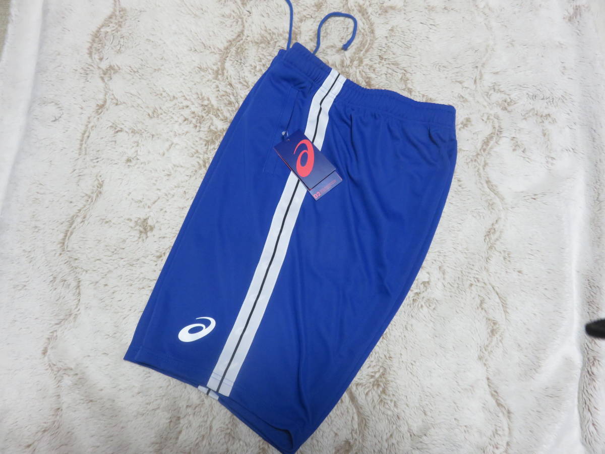 ASICS メンズ トレーニングハーフパンツ 2XL ブルー 新品 ☆特別価格拍卖