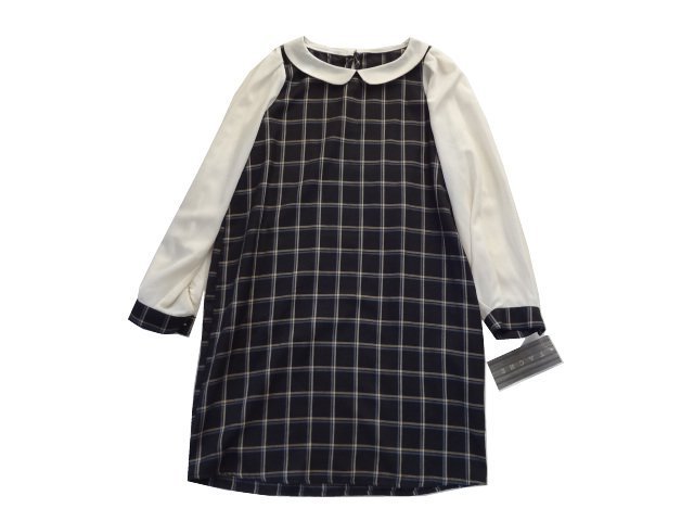 新品 定価2980円 TACHE 丸襟 チェック柄 ワンピース レディース 切り替え ワンピ拍卖