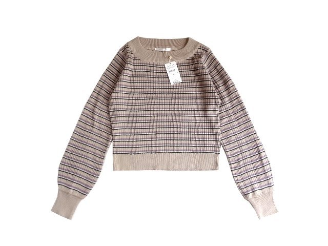 新品 レトロガール RETRO GIRL リブ ニット セーター M ボーダー エムズ 拍卖
