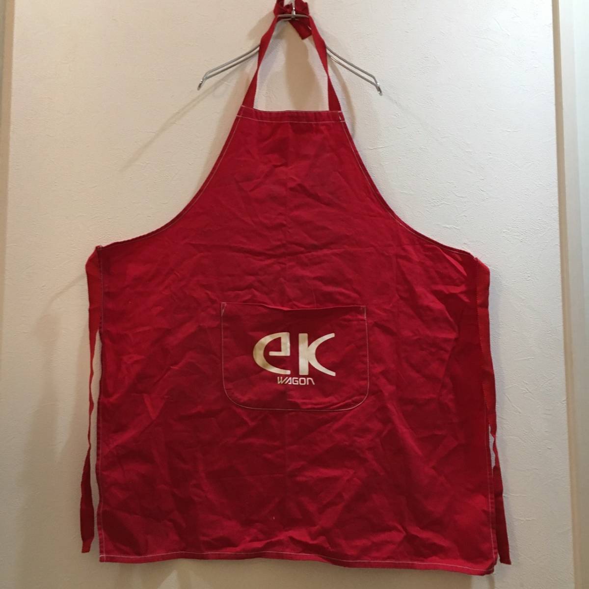 非売品?EK WAGON 三菱 クルマ エプロン 赤拍卖