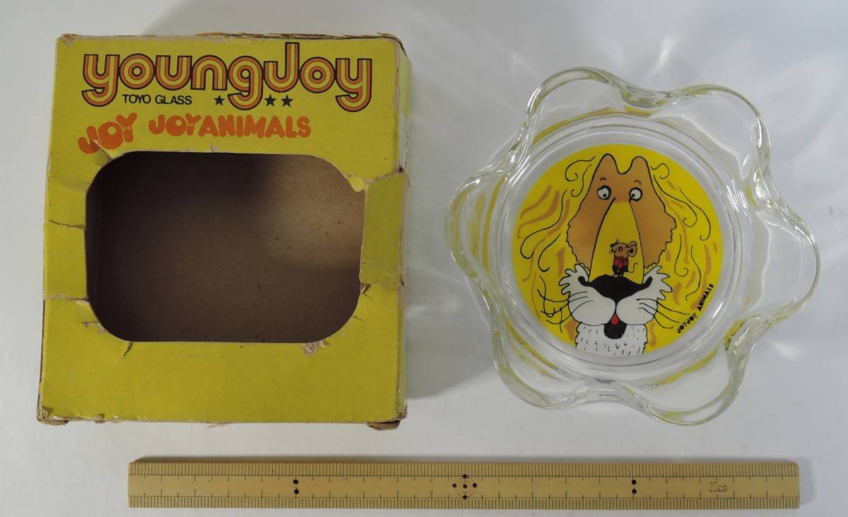 ☆K01 昭和レトロ■東洋ガラス YOUNG JOY JOY ANIMALS 灰皿■ヤング・ジョイ/ジョイアニマル 未使用拍卖