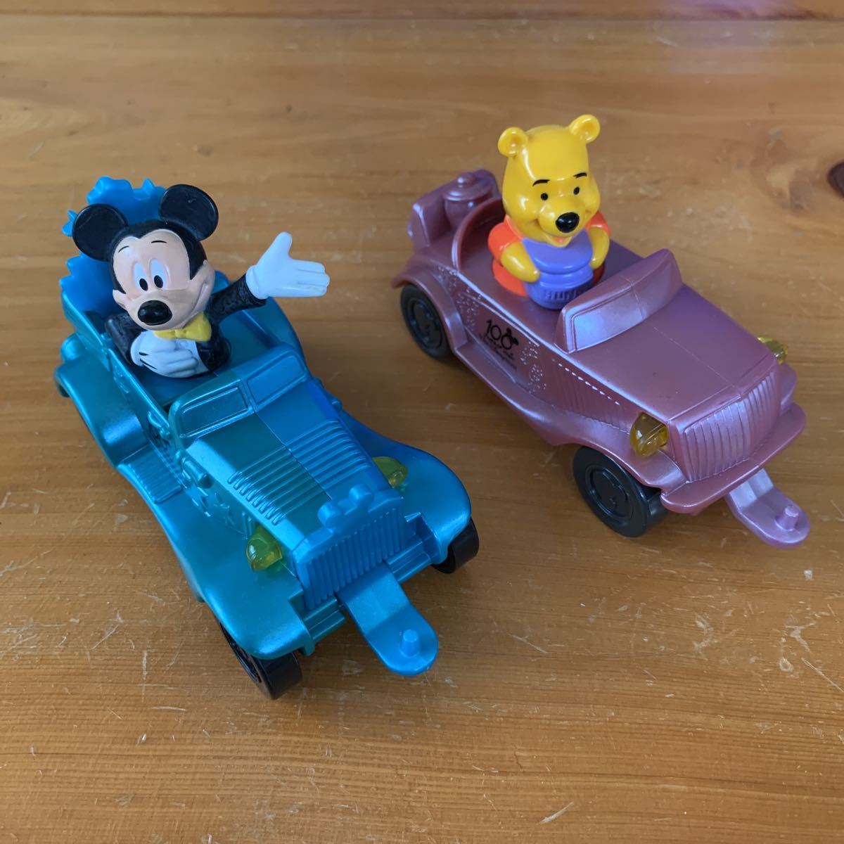 マクドナルド ハッピーセット 2002 ディズニー 100周年 車 ミッキー プーさん 2個セット 非売品 レア 希少 中古品 美品 送料無料拍卖