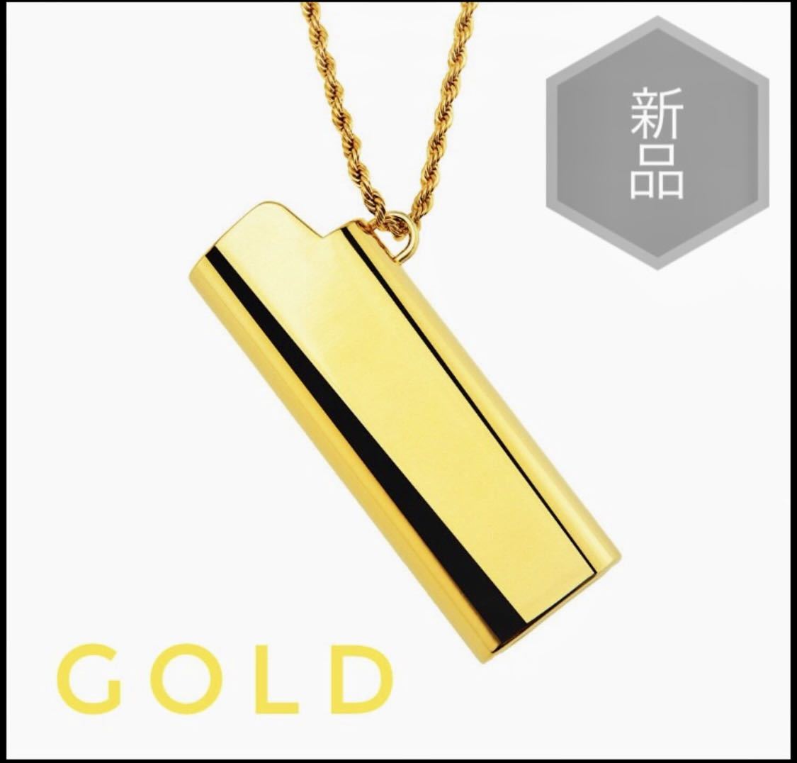 ライターケース ゴールド ネックレス ロープチェーン 新品拍卖