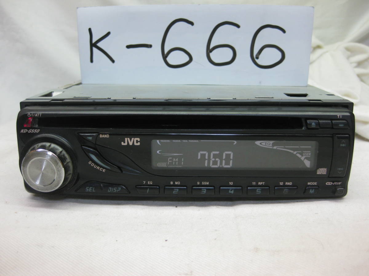 K-666 JVC ビクター KD-S550 1Dサイズ CDデッキ 故障品拍卖