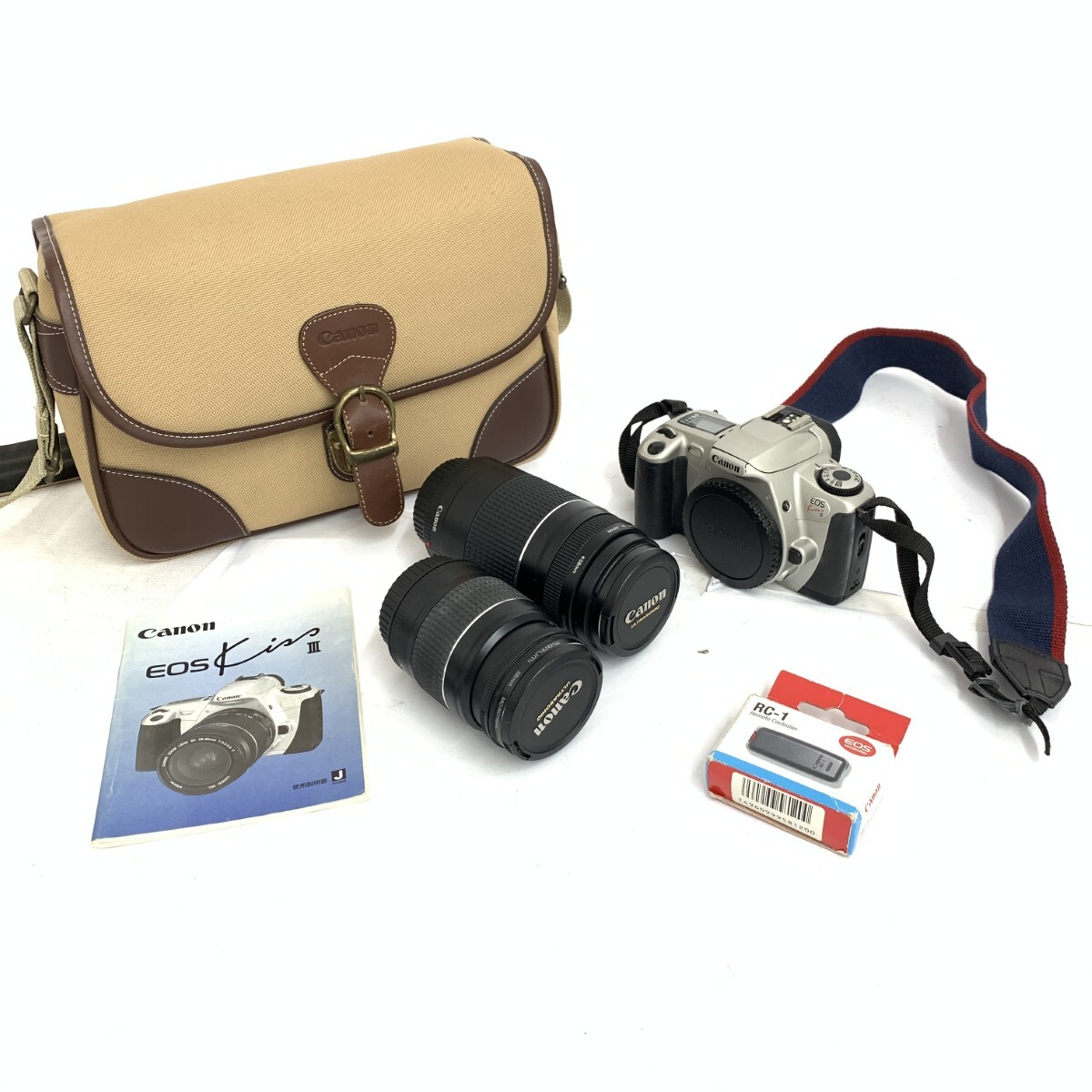 ジャンク品◆Canon キヤノン カメラ EF28-80㎜/EF75-300㎜/カメラレンズセット EOS KissⅢ拍卖